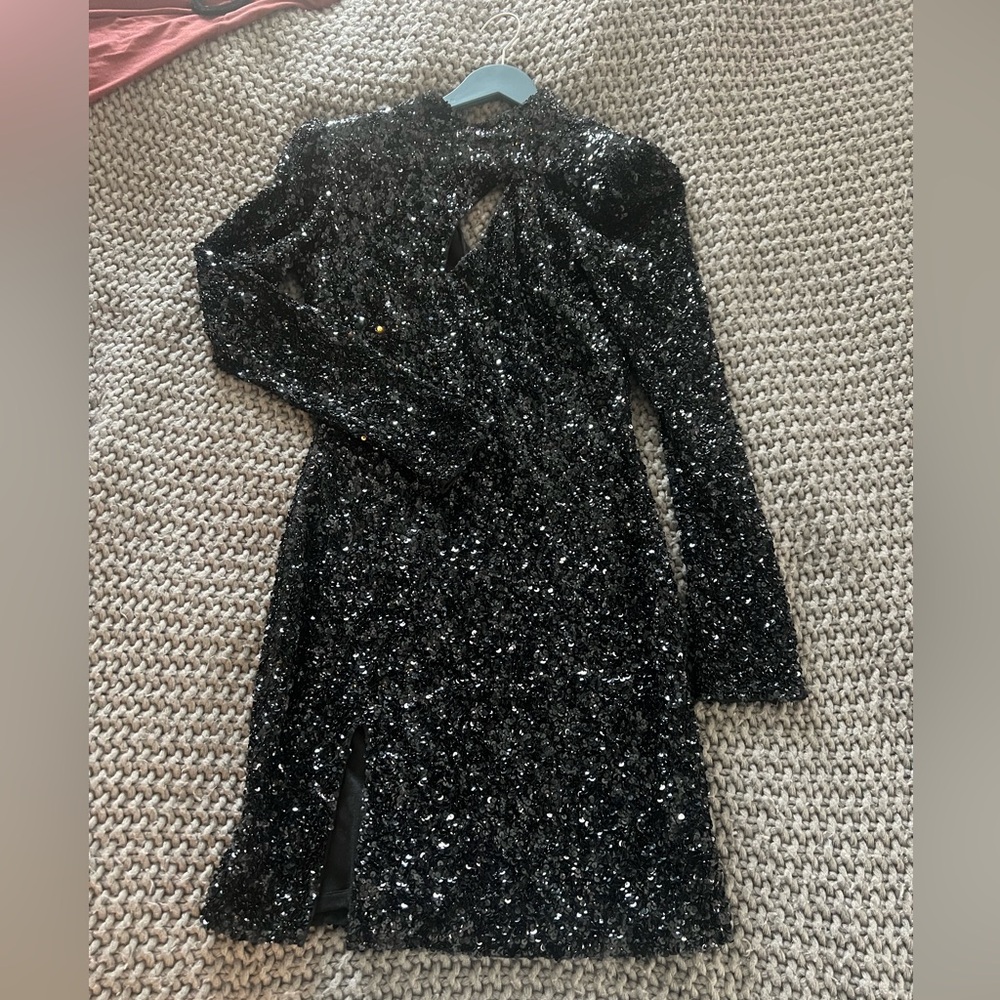 Women’s black sequin homecoming/prom/cocktail dress